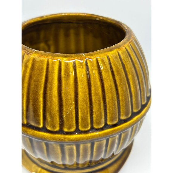 VTG Pfaltzgraff USA Cookie Stove Jar Canister Brown Barrel Design - Picture 9 of 10